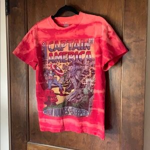 captain america tye dye tee